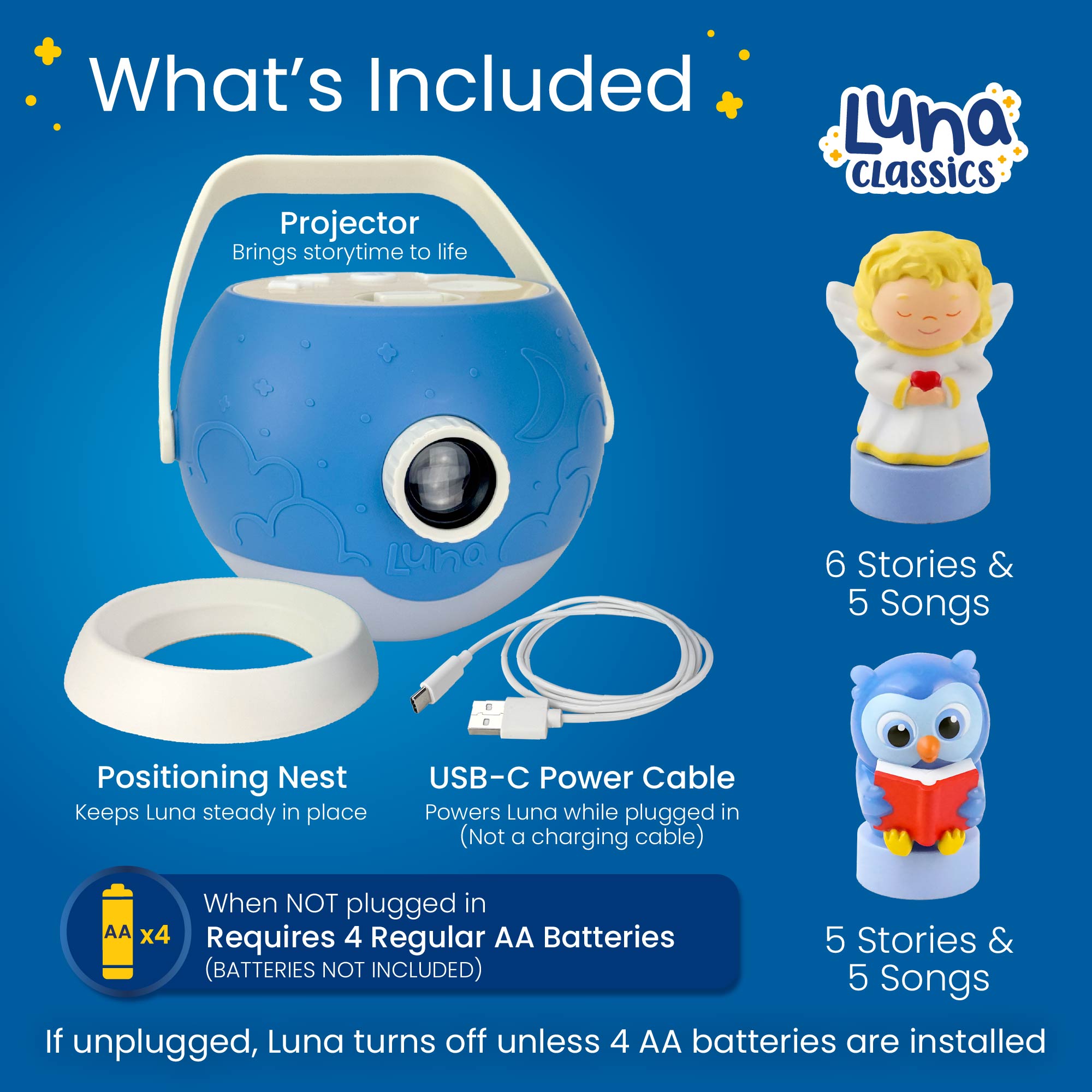 Luna StoryTime Projector Owl & Angel Set